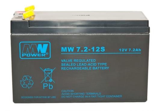 Akumulator �elowy MW 7,2-12S 12V, 7,2Ah